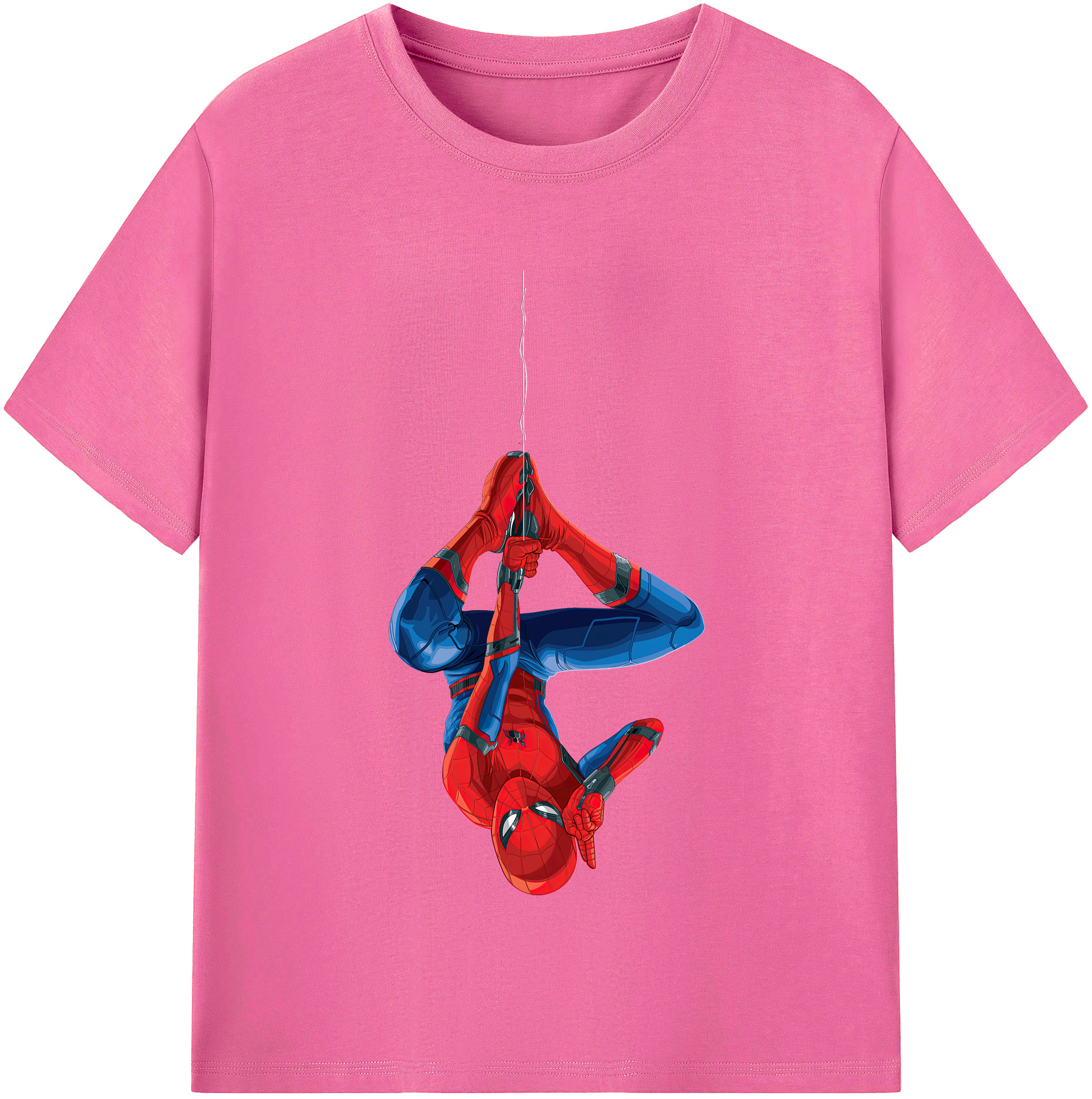 （画像用） Spider Man スパイダーマン レディースカジュアルプリントTシャツ（綿100％）